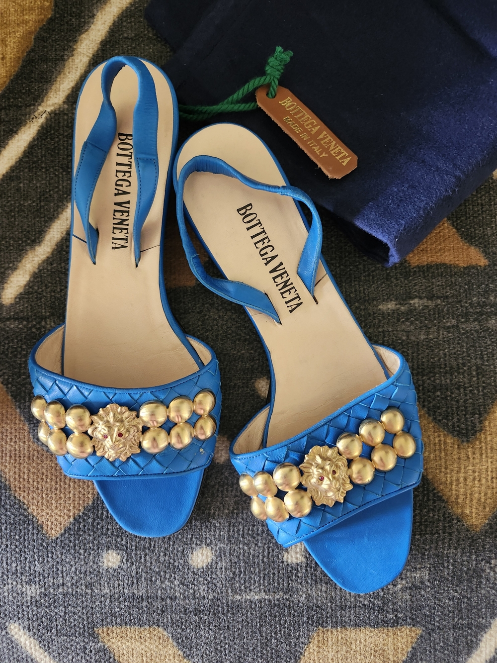Sale🥳 Rare Bottega Venata Archival 1980s 1990s Intrecciato Rio Cobalt Ruby